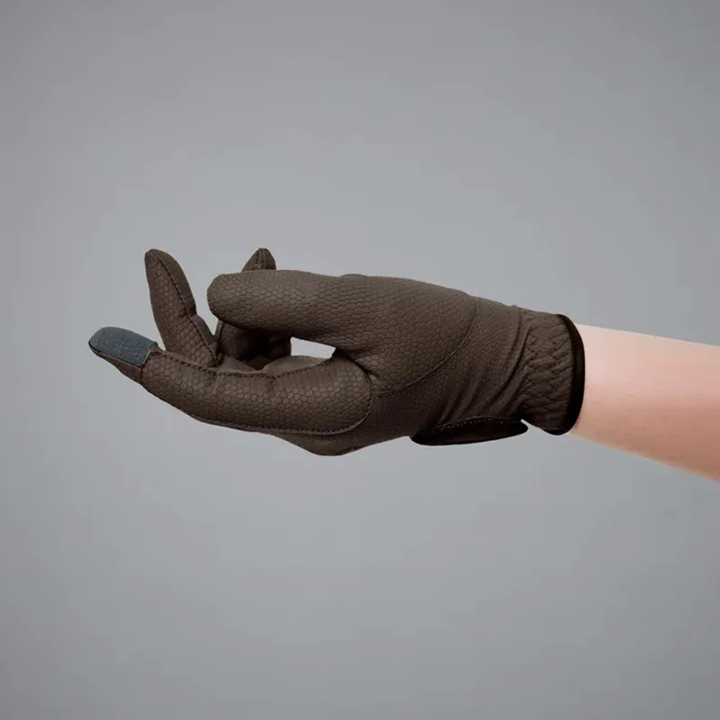 Premier Equine Lucca Junior Riding Gloves - Brown-1